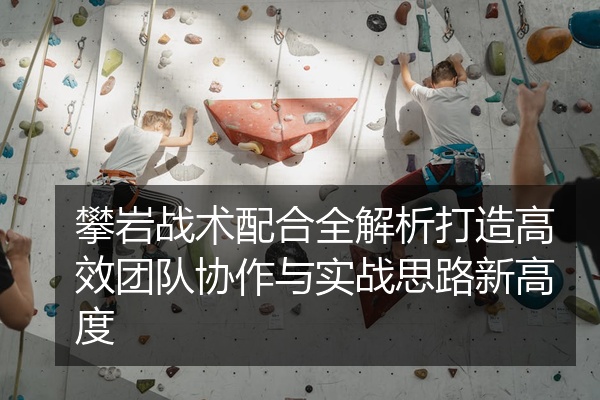 攀岩战术配合全解析打造高效团队协作与实战思路新高度